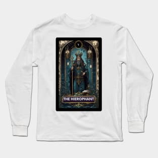 The Hierophant Mermaid Tarot Card Long Sleeve T-Shirt